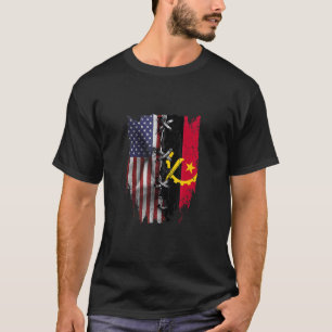 Camiseta Angolano americano cresceu raízes angolanas nos EU