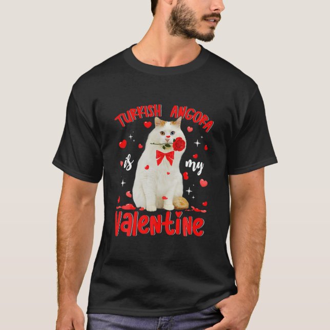 Camiseta Angora Turca Engraçada É O Meu Namorados De Gato G (Frente)