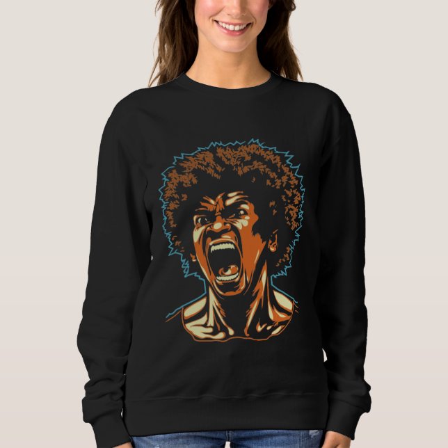 Camiseta Angry African American Teenager Afro Black Pride   (Frente)