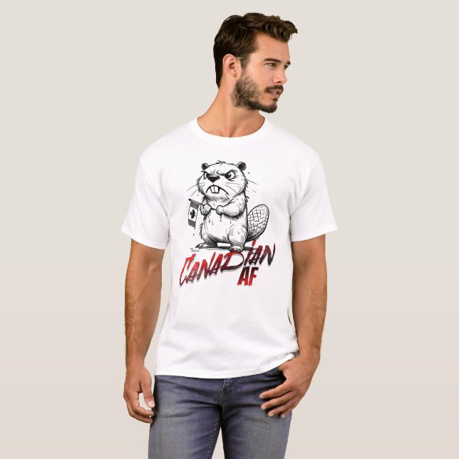 Camiseta Angry Beaver Canadian AF (Frente Completa)