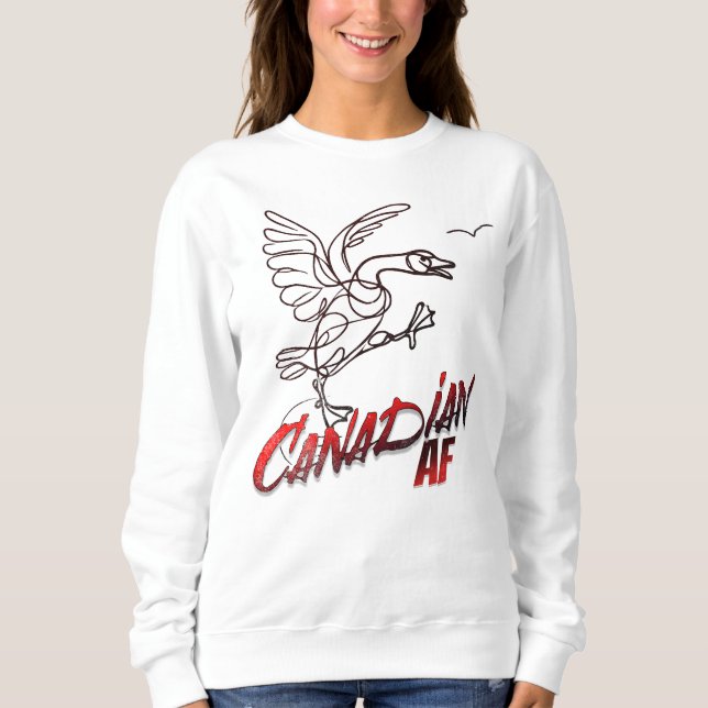 Camiseta Angry Canada Goose Canadian AF (Frente)