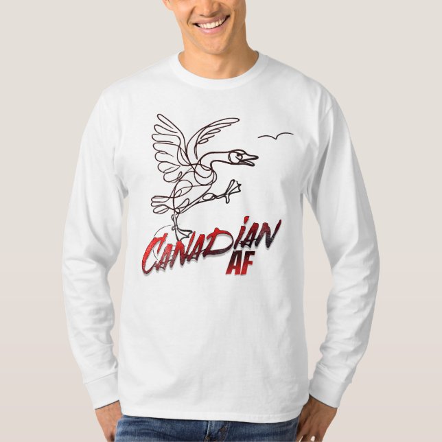 Camiseta Angry Canada Goose Canadian AF (Frente)