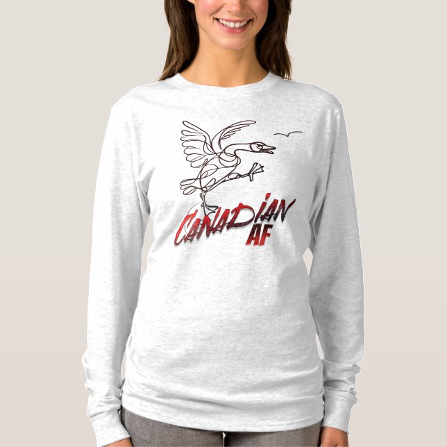 Camiseta Angry Canada Goose Canadian AF (Frente)