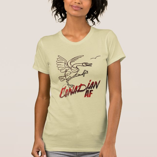 Camiseta Angry Canada Goose Canadian AF (Frente)