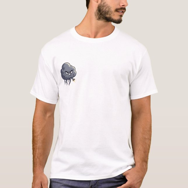 Camiseta Angry Cartoon Storm Cloud Character (Frente)