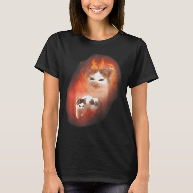 Camiseta Angry Cat Meme Funny Silly Cat Kitten Lover Humor  (Frente)
