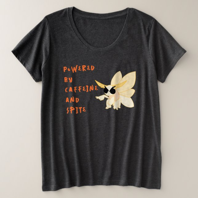 Camiseta Angry Imperial Moth Caffeine & Spite Meme Shirt (Frente do Design)