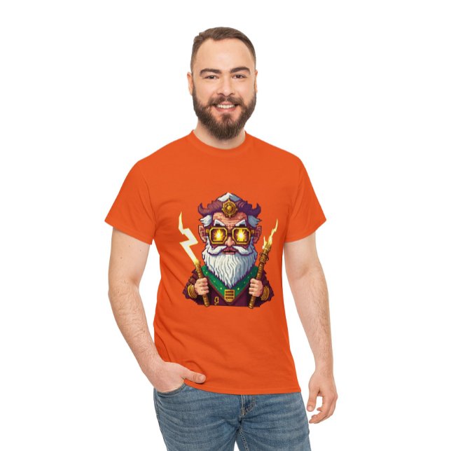 Camiseta Angry Pixelated Zeus with steampunk glasses (Criador carregado)