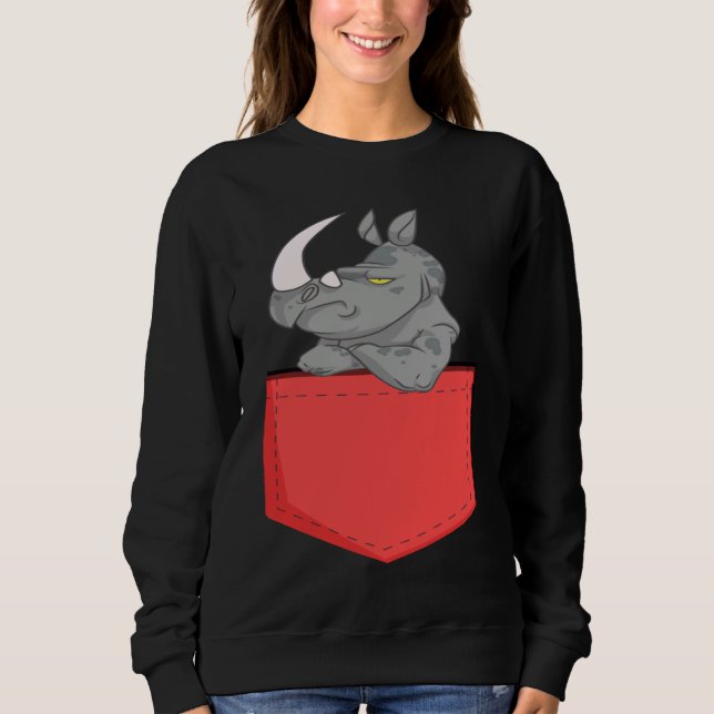 Camiseta Angry Pocket Rhino   Rhino In Pocket For Kids (Frente)