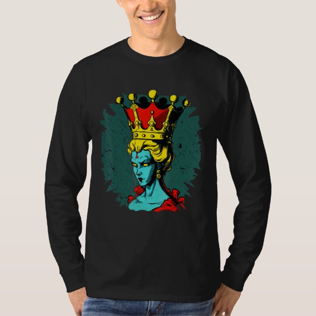 Camiseta Angry Queen Chess Piece (Frente)