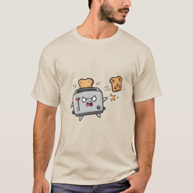 Camiseta Angry Toaster and Flying Bread (Frente)
