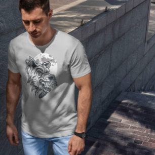 Camiseta Angry Wolf Monochromatic  