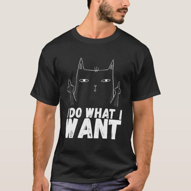 Camiseta Angrycats Sarcastic Cat Black Humor 1 (Frente)