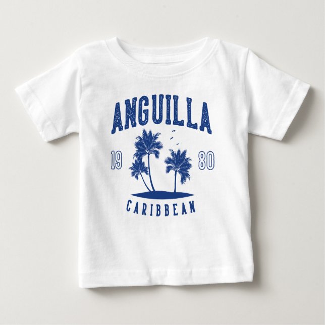 Camiseta Anguilla Caribbean Palm Tree 1980 (Frente)
