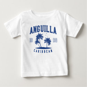Camiseta Anguilla Palmeira Caribenha 1980