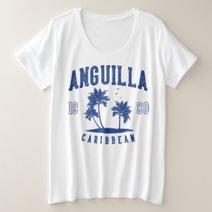 Camiseta Anguilla Palmeira Caribenha 1980