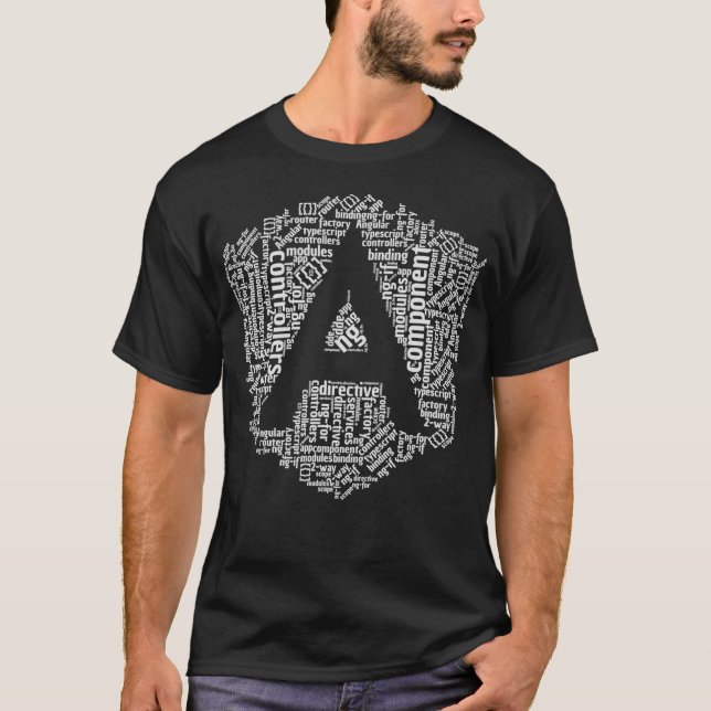 Camiseta AngularJS - Edição Wordcloud (Frente)