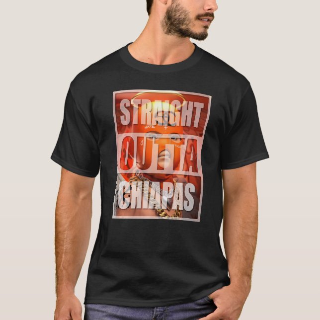 Camiseta ÂNGULO DE OURO DO hetero OUTTA CHIAPAS (Frente)