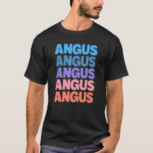 Camiseta Ângulo de Texto Repetido Moderno