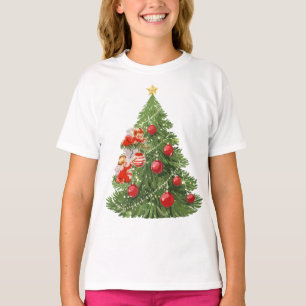Camiseta Ângulos decorando a árvore de Natal
