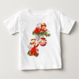 Camiseta Ângulos decorando a árvore de Natal