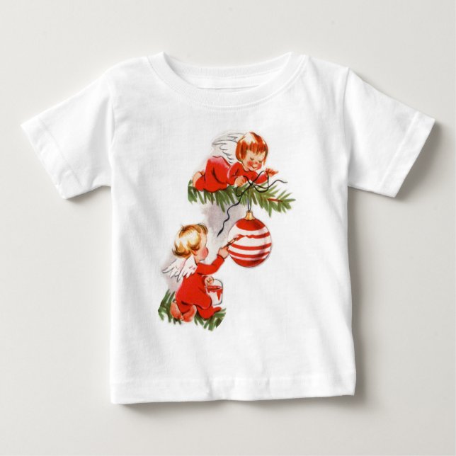 Camiseta Ângulos decorando a árvore de Natal (Frente)