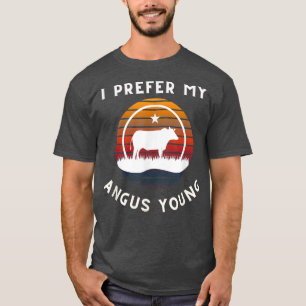 Camiseta Angus Beef CHURRASCO Touro de Vaca Retro para Home