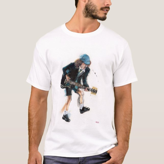 Camiseta Angus Young AC/DC (Frente)