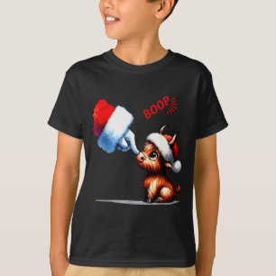 Camiseta Anim Boop Natal Vaca das Terras Altas Santa Fazend