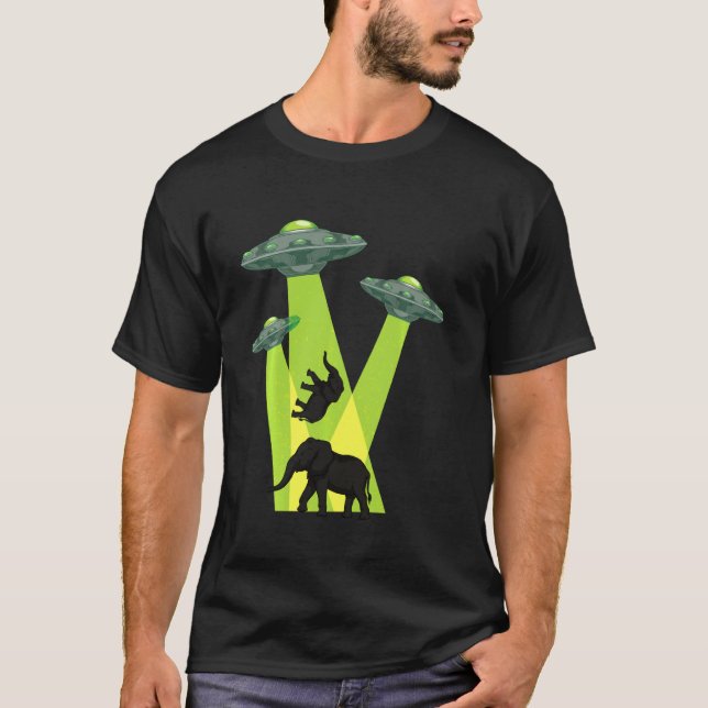 Camiseta Anima De Rapto De Elefantes De Crenças Da Alieníge (Frente)