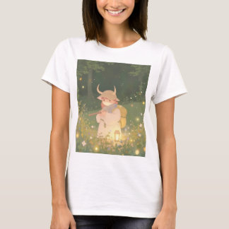 Camiseta Anima Eetérea com Cavalos em Prados Brancos