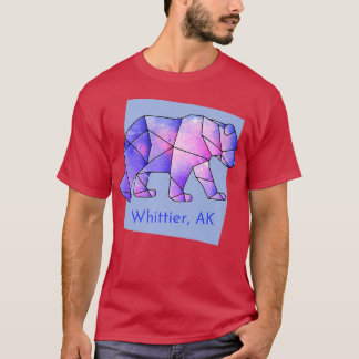 Camiseta Anima Geométrica do Abstrato do Urso Galáxico Whit