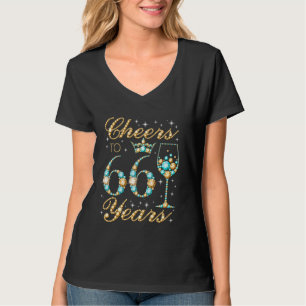 Camiseta Anima-se a 66 anos 66 anos Festa de aniversário Mu