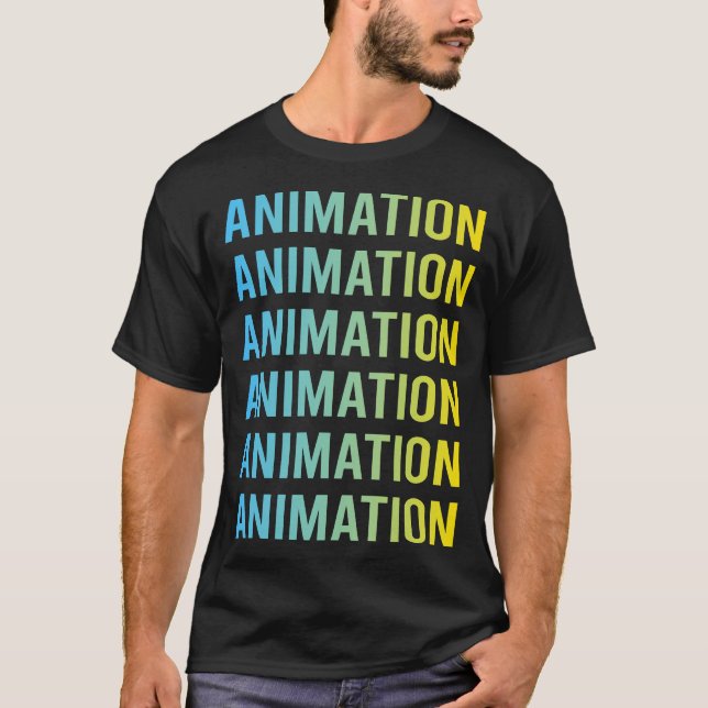 Camiseta Animação Azul Amarelo (Frente)