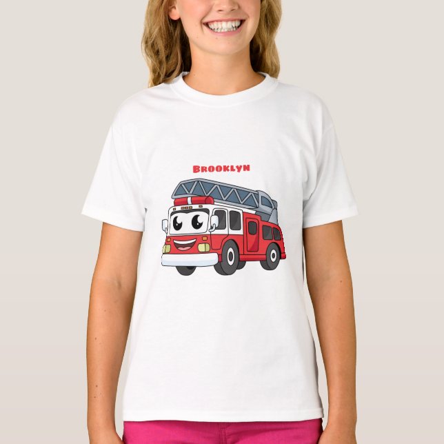 Camiseta Animação de bombeiros felizes (Frente)