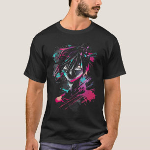 Camiseta Animação de Ilustração de Abstrato do Anime Manga
