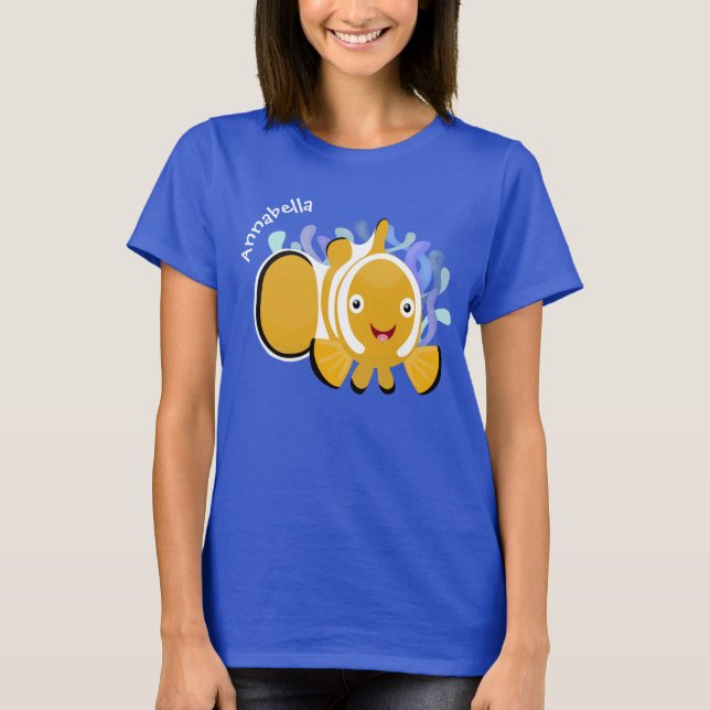 Camiseta Animação de marisco feliz e bonito (Frente)