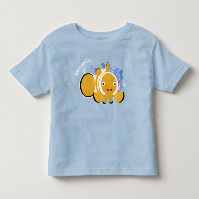 Camiseta Animação de marisco feliz e bonito (Frente)