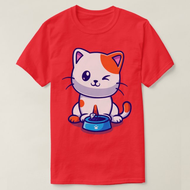 Camiseta Animação de Peixes Gatos (Frente do Design)