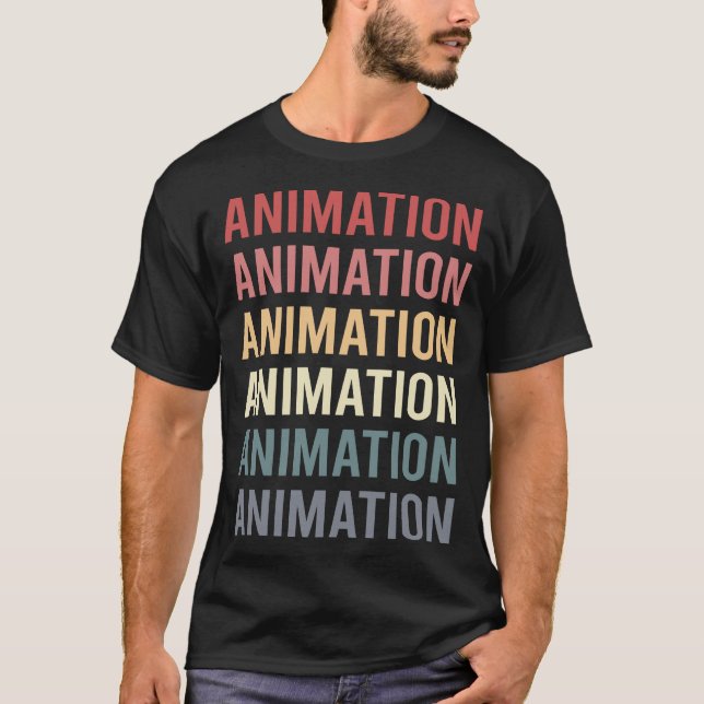 Camiseta Animação de Texto Retro (Frente)