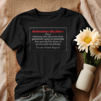 Camiseta Animação Definição engraçada do aluno