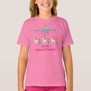 Camiseta Animação em Nuvem da Unicórn - Rosa Bonita e Di