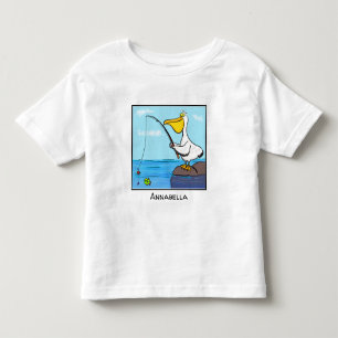 Camiseta Animação pelicana de pesca
