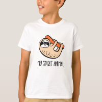 Camiseta animada de preguiça engraçada