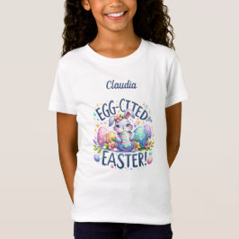 Camiseta Animado para Ovos do Coelho da Páscoa