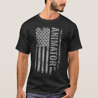 Camiseta Animador Bandeira dos EUA design Distressed amigos