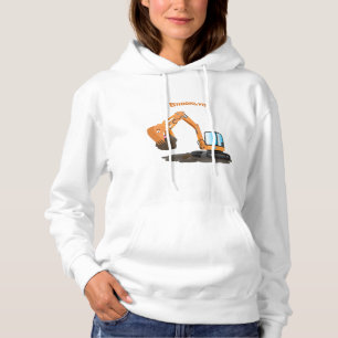 Camiseta Animador de escavação laranja-branca