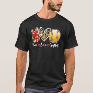 Camiseta Animador do Jogo do Coração Leopardo da Peace Love