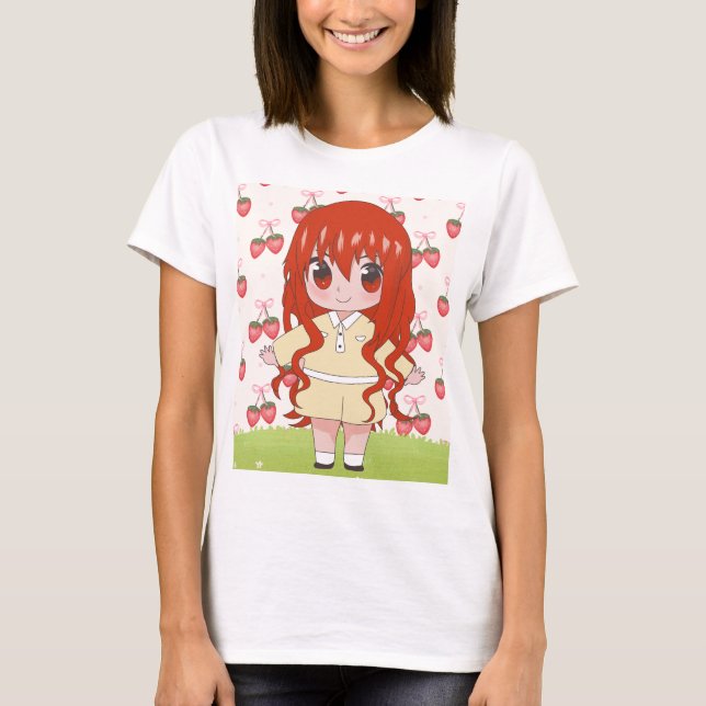 Camiseta animadora com flores (Frente)