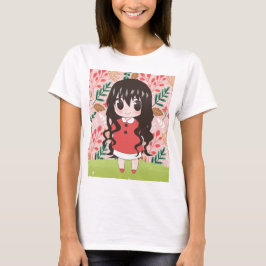 Camiseta animadora com flores